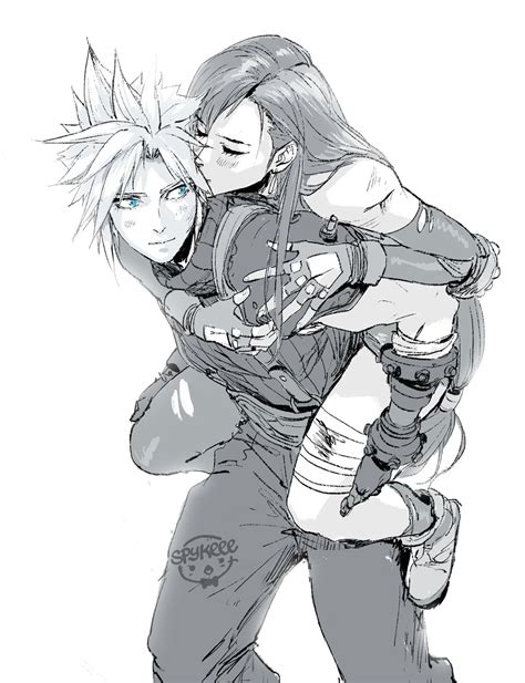 Tifa Lockhart And Cloud Strife Final Fantasy And 2 More Drawn By