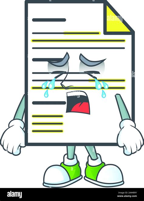 Crying document template with cartoon character shape Stock Vector Image & Art - Alamy