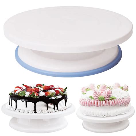 Psc Cm Anti Skid Round Cake Turntable Plastic Rotating Cake