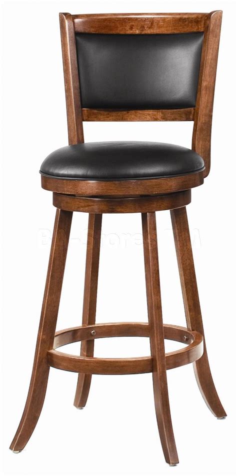 Black Leather Bar Stools With Backs – HOMYSTYLE