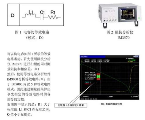 从电容等无源元件的等效电路分析结果来判断合格与否 Hioki日置