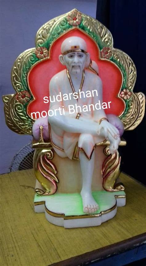 White Painted Marble Dwarkamai Sai Baba Statue For Temple At Rs