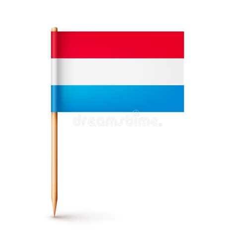 Luxembourgish Toothpick Flag Souvenir From Luxembourg Wooden