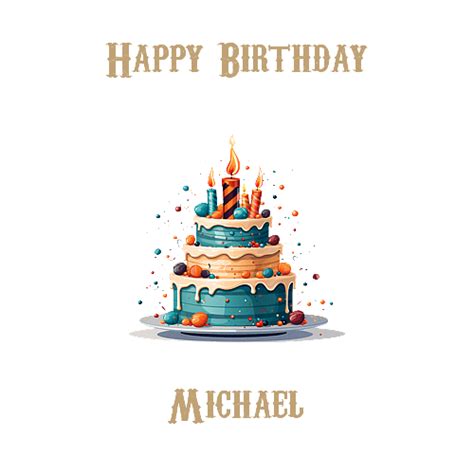 Happy Birthday Michael Personal Custom Message Transparent Png Stickpng