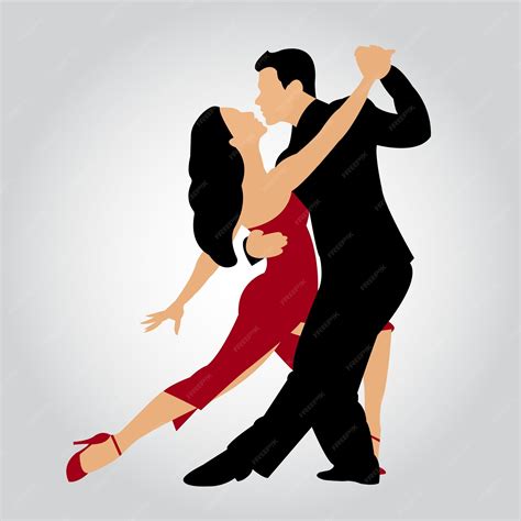 Premium Vector Man And Woman Dancing Tango Couple Dancing Tango