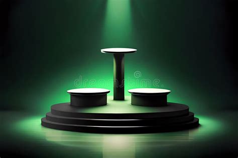 Illustration D Of A Round Podium Product Design Showcase Pedestal