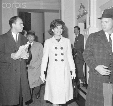 Jackie Kennedy Smiling Alongside Bodyguard Original Caption New York