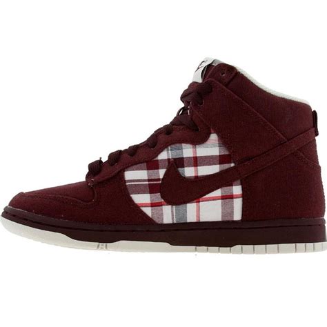 Nike Womens Dunk High Skinny Deep Burgundy Matte Silver Sl