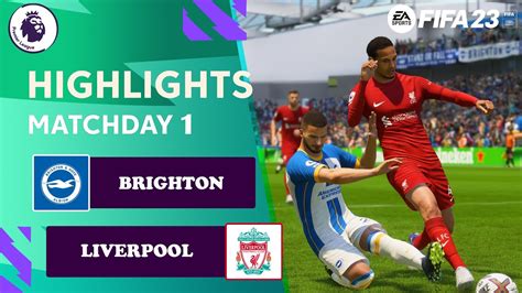 Fifa 23 Brighton Vs Liverpool Premier League 202223 Bhaliv Youtube