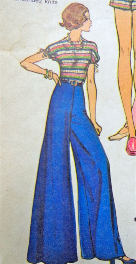 70s Palazzo Pants Maxi Skirt Pattern Butterick By Patternmatters 1400 70s Fashion Vintage