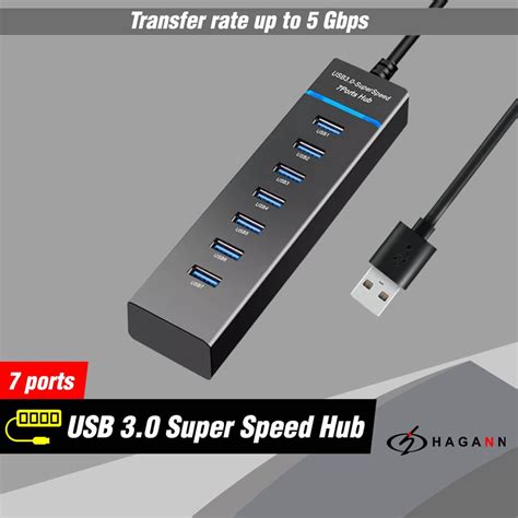 Jual Usb 30 Hub 7 Port High Speed Usb Hub 7 Slot Data Super Speed Usb30 Shopee Indonesia