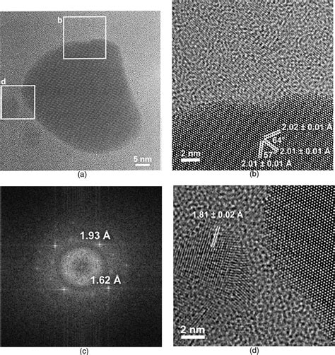 A High Resolution TEM Image Showing A Large Grain Of Cu 3 Si B And D