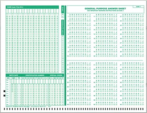 Scantron™ Compatible Answer Sheet And Forms Catalog Apperson General Purpose Form 120 Q 25820