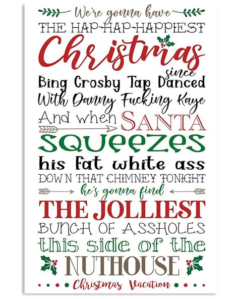 Were Gonna Have The Hap Hap Happiest Christmas Quote Poster Etsy