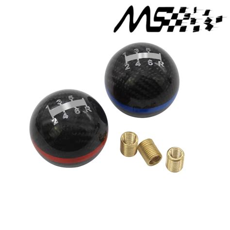 Carbon Fiber Mugen Gear Shift Knob Six Speed Manual Automatic Spherical 6s Shift Knob For Honda