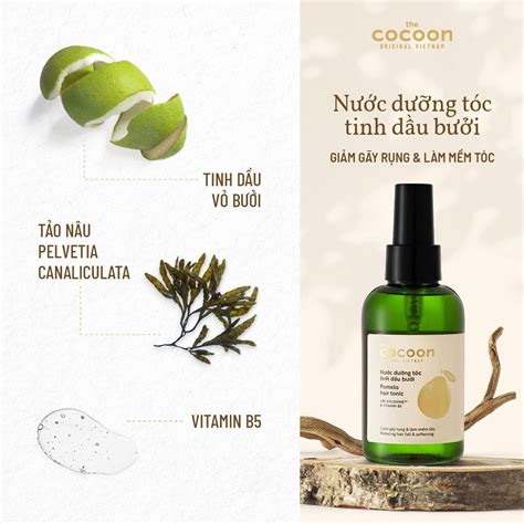 Nước dưỡng tóc tinh dầu bưởi cocoon Pomelo Hair Tonic 140ml