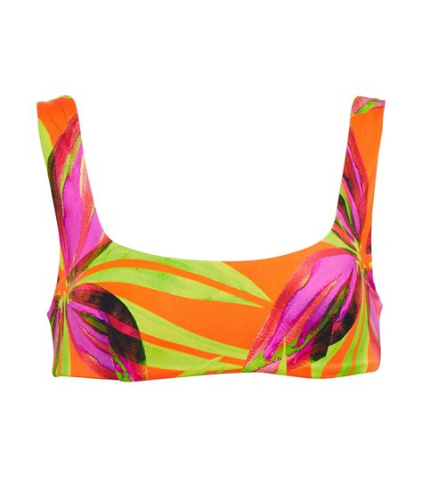 Louisa Ballou Scoop Printed Bikini Top Louisa Ballou