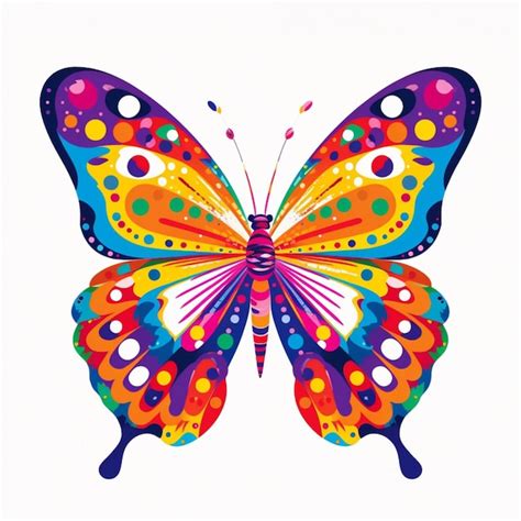 Premium Ai Image Brightly Colored Butterfly With Colorful Spots And A