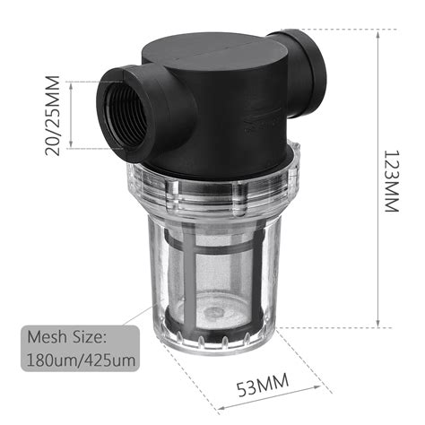 Garden Pond Mm Mm Inline Mesh Strainer Water Pump Filter Irrigation