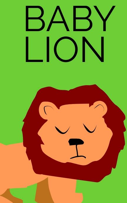 Baby Lion Template | PosterMyWall