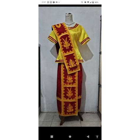 Jual Batik Nias Baju Adat Nias Baju Tari Nias Kuning Nias Selatan