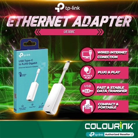 Tp Link Ue300c Usb Type C To Rj45 Gigabit Ethernet Network Adapter Shopee Malaysia