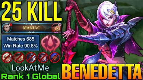 25 Kills Benedetta With 90 Win Rate Top 1 Global Benedetta By