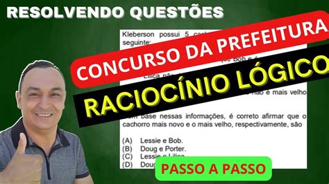 Quest Es De Racioc Nio L Gico Passo A Passo Como Resolver A Prova De