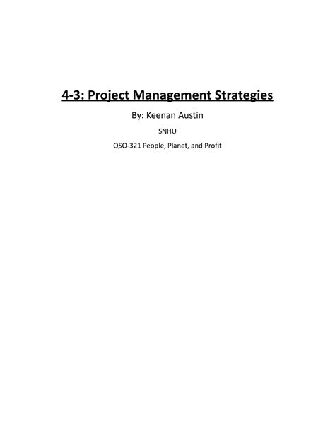 Project Kuuo Project Management Strategies By Keenan