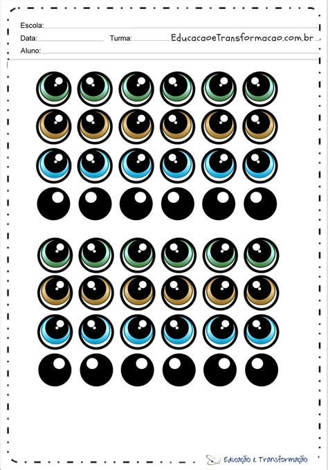 Moldes De Olhos Variados Para Imprimir Educa O E Transforma O