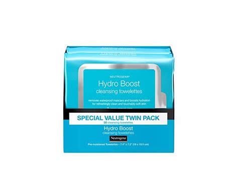 Neutrogena Hydroboost Facial Cleansing And Makeup Remover Wipes With Hyaluronic Acid Twin Pack