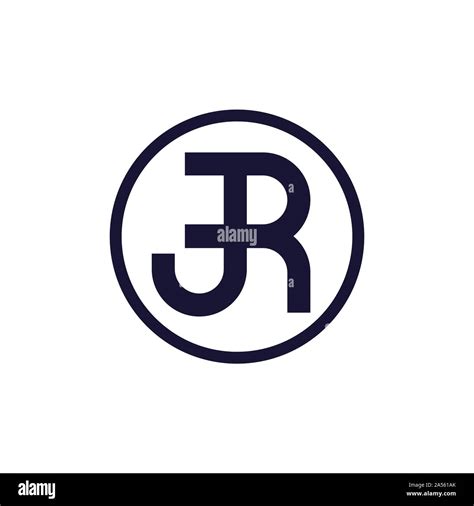 Jr Letters Vector Logo Design Templatejr Monogram Stock Vector Image