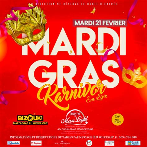 Mardi Gras Avec Karnivor 3éme Édition Moonlight Guyane Réservez