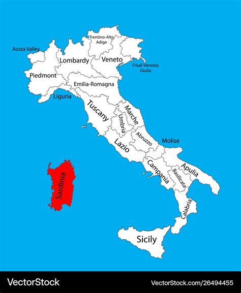 Map Of Italy Sardinia - Jobie Lynelle