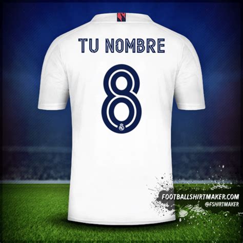 Camiseta Real Madrid CF 2020 21 Cup número 8 tu nombre Real Madrid