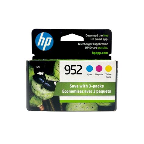 Hp 952 Ink 3 Pack Cyan Magenta Yellow Original Hp Ink Cartridges