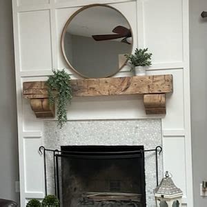 Rustic Century-old Wood Beam Mantel Tailored to Your Style, With ...