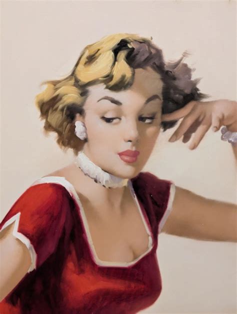 Gil Elvgren Original In Manner Of Gil Elvgren Mutualart