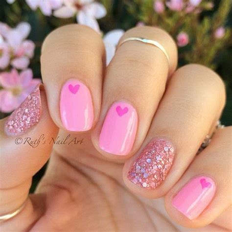 40 Romantic And Lovely Heart Nail Art Designs Ideas For Valentines Day Ecstasycoffee