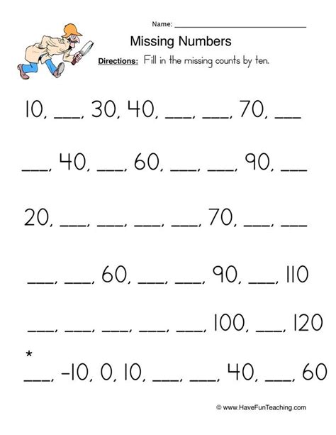 Count Tens Fill in the Blank Worksheet - Have Fun Teaching | Counting by 10, Counting ...