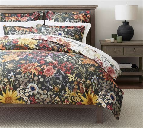 Laurel Reversible Percale Duvet Cover Pottery Barn