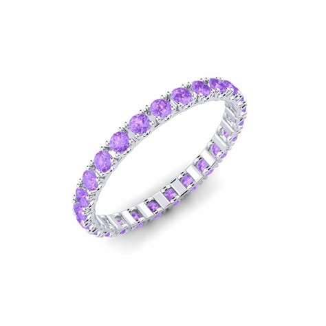 Buy 0 75 Carat Round Cut 14k White Gold Amethyst GLAMIRA Ring Soderman