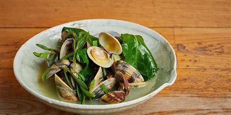 How To Make Butter And Sake Steamed Clams With Coastal Greens Recipe