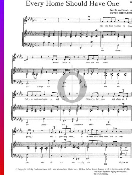 Every Home Should Have One Peter Skellern Piano Sheet Music Oktav