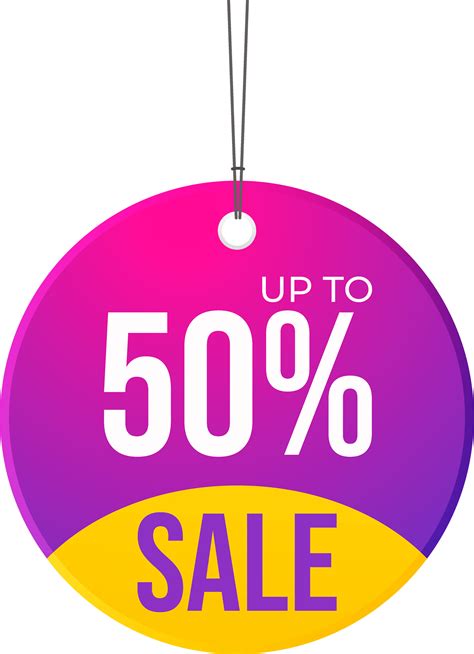 50 Percent Sale Vector PNG