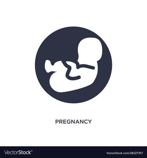 Pregnancy Icon On White Background Simple Element Vector Image