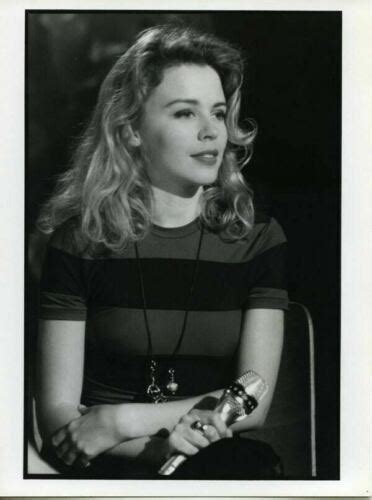 Kylie Minogue Holding Microphone 1980s Stamped Press Agency Original