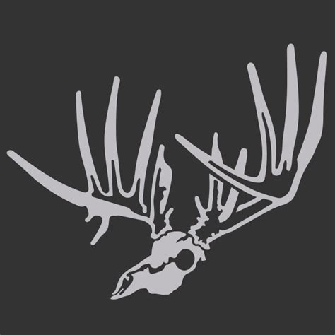 Droptine Whitetail Deer Skull Hi 116 Redneck Window Decals