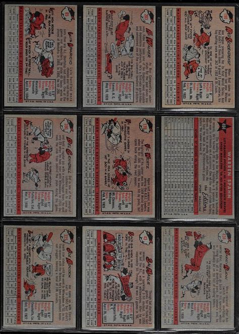 Topps Set Lot Of Cards Luis Aparicio Spahn As Vg To Ex Mint