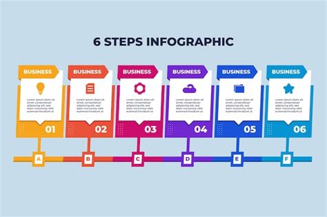 Premium Vector Colorful Business Steps Infographic Template